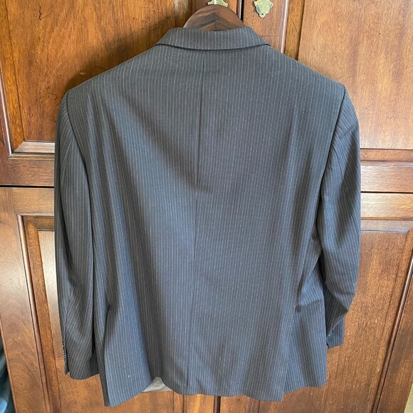 Oscar De La Renta Mens Suit Blazer Jacket Size 40S Wool Pinstripe Three-Button - Picture 16 of 16